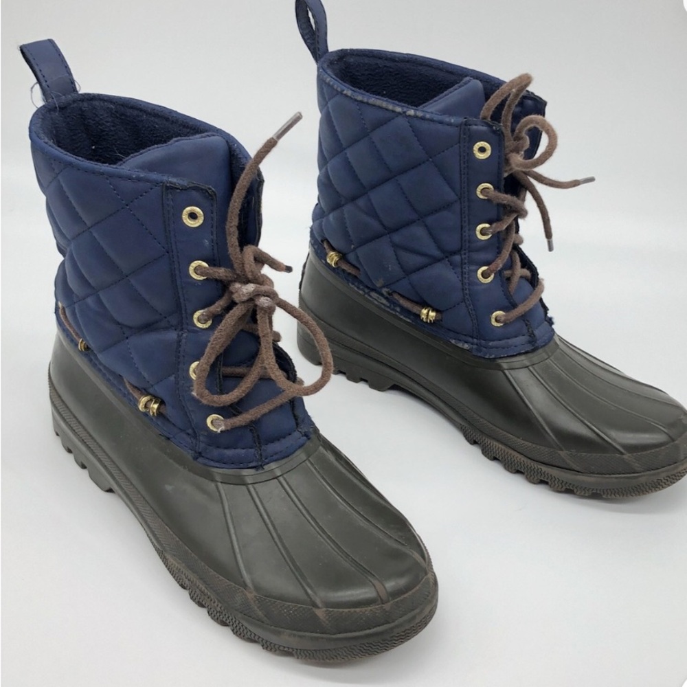 Sperry Gosling Quilted Navy and Black Duck Boots